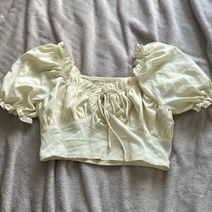 Yellow Cropped Summer Top